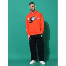 Griffel 9 Star Oversized Orange Hoodie Tracksuit (Set of 2)