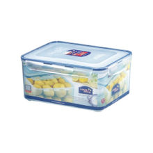 Lock & Lock Classics Tall Rectangular Food Container With Tray, 6.5 Litres, Transparent