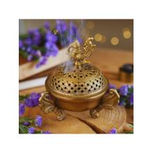 RITUALISTIC Sanchi Brass Loban Lamp Dhoop Holder Incense Burner For Home and Office