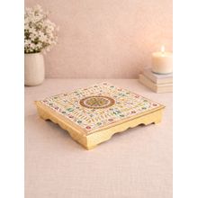 Golden Peacock Handcrafted Multicolor Meenakari Square Bajot