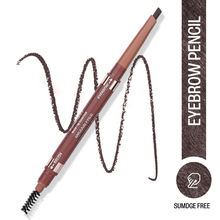 Insight Cosmetics Smudge Free Eyebrow Pencil, 2 In1 Define & Blend,12hrs Long Lasting - Brown