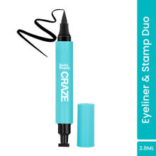 Swiss Beauty CRAZE Eyeliner and Stamp Duo Wing Eyeliner Stamp and Pen Waterproof Formula - Black
