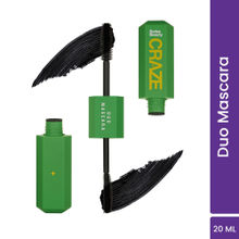 Swiss Beauty CRAZE Duo Mascara Volumizes and Lengthens Lashes With Non- Flaking Finish - Black