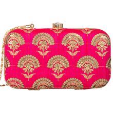 Parizaat By Shadab Khan Sequins Fuschia Embroidered Clutch