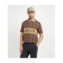 GANT Men Brown Logo Polo T-Shirt