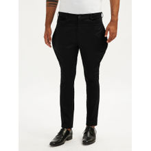 Vastramay Men Black Cotton Satin Solid Jodhpuri Breeches Pants