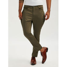Vastramay Men Olive Cotton Satin Solid Jodhpuri Breeches Pants