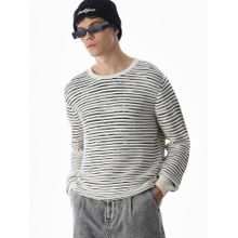 Jack & Jones Mens Regular Fit White Sweater