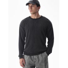 Jack & Jones Mens Oversized Black Sweater