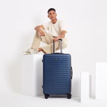 Assembly Large Check-in Luggage Trolley- Polycarbonate (28 inch)- Blue