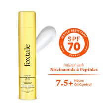 Foxtale SPF 70 Gel-Cream Sunscreen for Oily Skin with PA++++ & Niacinamide