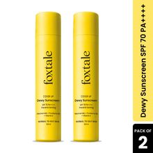 Foxtale SPF 70 PA++++ Dewy Sunscreen - Pack Of 2