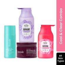 Foxtale Cool & Clear Combo, Hydrate, Exfoliate & Refresh Summer Skin