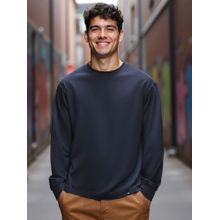 Bewakoof Men's Navy Blue Oversized T-shirt