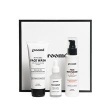Groomd Skin Indulgence Gift Set For Men With Face Moisturizer, Face Wash & Face Serum