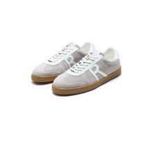 Rare Rabbit Greg Light Grey Lace-Up Closure Suede Sneakers
