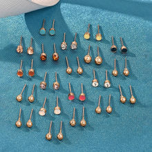 Zaveri Pearls Combo Of 20 Pairs Of Contemporary Daily Wear Multicolor Stud Earrings (ZPFK9854)