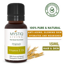 Mystiq Living Vitamin E Oil for Hair, Skin & Face Oil Glowing Skin (15ml) | 100% Pure & Natural
