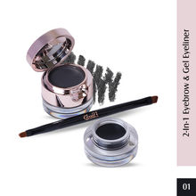 GLAM21 2-In-1 Eyebrow & Gel Eyeliner - Black