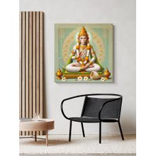 999Store Blessed Hanuman Canvas-Wrapped Painting - Sacred Indian Art For Devotion