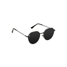 Floyd Black Frame Black UV Protected Lens Aviator Sunglasses (39)