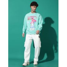 Griffel Cool Kid Oversized Sea Green Sweatshirt and Trackpant (Set of 2)