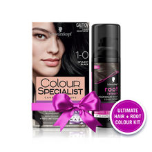 Schwarzkopf Black Hair Color Combo - 2 (Permanent + Touch Up)