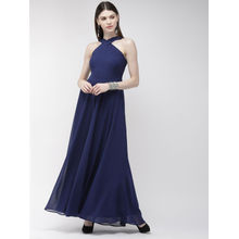 Twenty Dresses By Nykaa Fashion Playing In Modern Style Maxi Dress - Blue