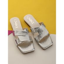 GNIST Slip-On Silver Flats