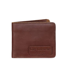 Justanned Men Curvy Brown Bifold Leather Wallet