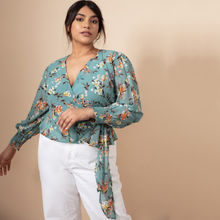 Twenty Dresses By Nykaa Fashion Green Bloom In Spring Top - Green