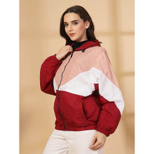 Chkokko Women Winter Sports Wind Cheater Zipper Stylish Jacket-Peach