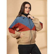 Chkokko Women Winter Sports Wind Cheater Zipper Stylish Jacket-Blue