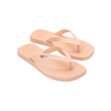 Melissa Sun Long Beach Ad Beige Solid Flipflops
