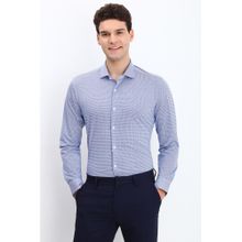 Allen Solly Men Blue Slim Fit Print Full Sleeves Formal Shirts