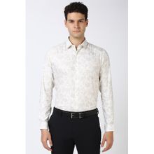 Peter England Men White Slim Fit Formal Shirt