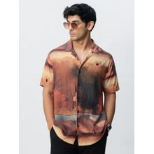 The Souled Store Rust Hawaiian Shirt Autumn