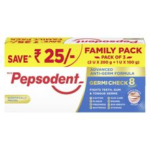 Pepsodent Germicheck 8 Actions, Toothpaste With Anti-germ Formula, Clove & Neem Oil, Family Pack