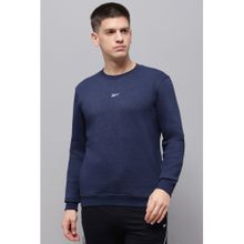 Reebok Men Solid Navy Blue Sweatshirts