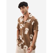 The Souled Store Originals : 4 Souls Summer Brown Shirt