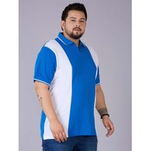 UNSIZED Men Uspo-125-Fp066 Blue Polo T-Shirt