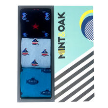 Mint & Oak Drift Away Pack Of 3 Socks For Men - Multi-Color (Free Size)