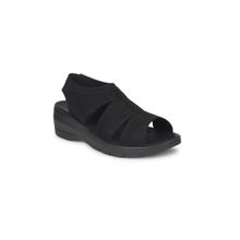 Hush Puppies Women Black Wedge Sandal Heels