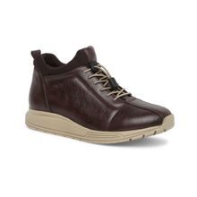 BUCKAROO Zeki Solid Brown Leather Casual Boots