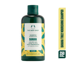 The Body Shop Banana Nourishing Shampoo, Repairs Frizz, Organic Banana Puree