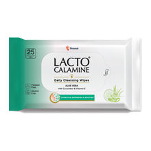 Lacto Calamine Daily Cleansing Face Wipes, Makeup Remover Wipes with Aloe Vera