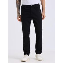 Style Quotient Men Black Straight Fit Mid Rise Stretchable Jeans