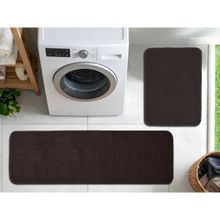 Saral Home Brown Solid Polyester Doormat & Runner Antiskid