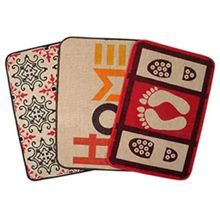 Saral Home Red Jute Printed Antiskid Doormats
