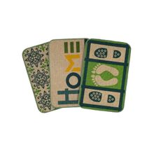 Saral Home Green Jute Printed Antiskid Doormats